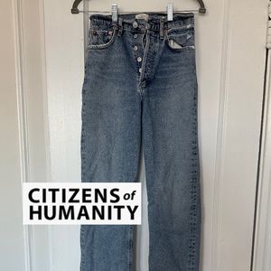 citizens of humanity eva straight leg jean size 24